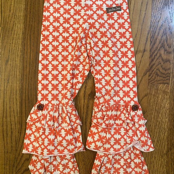 Matilda Jane Orange and White Patterned Pants - Picture 2 of 4